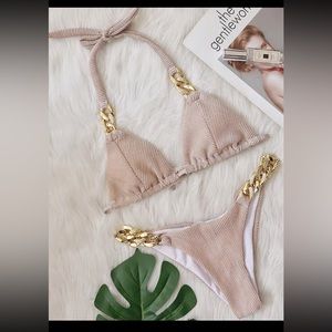 Champagne Chain Bikini Set 👙💕💖